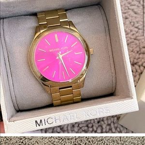 Michael Kors Gold + Pink Watch 💕